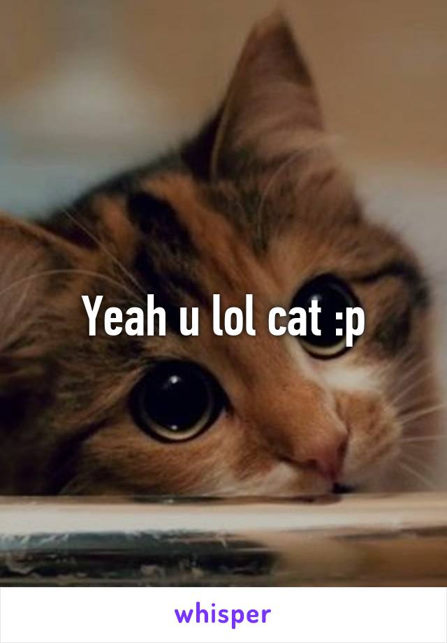 Yeah u lol cat :p