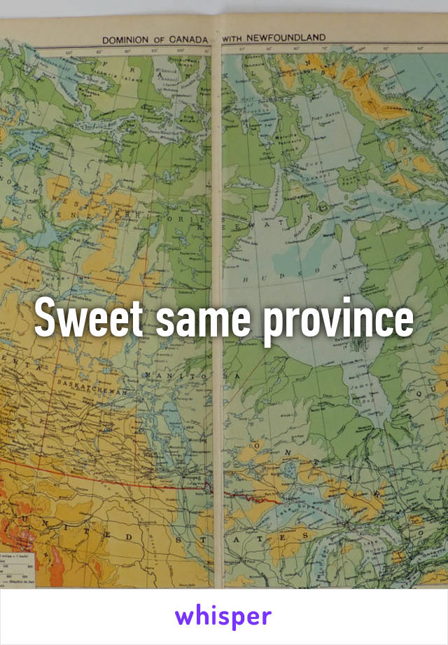 Sweet same province