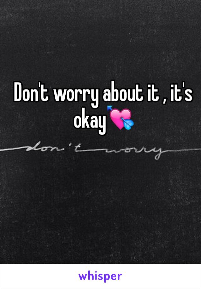 Don't worry about it , it's okay💘