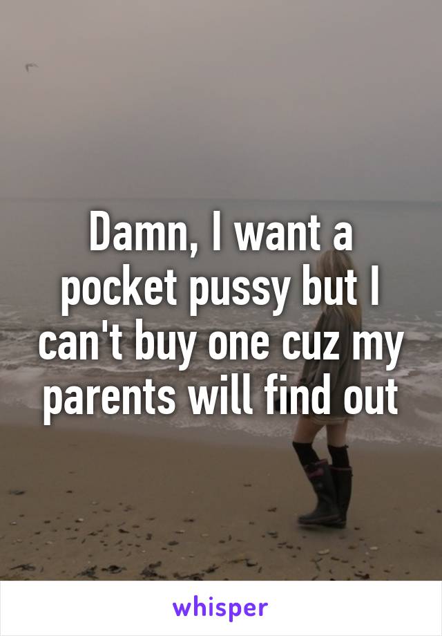 Damn, I want a pocket pussy but I can't buy one cuz my parents will find out