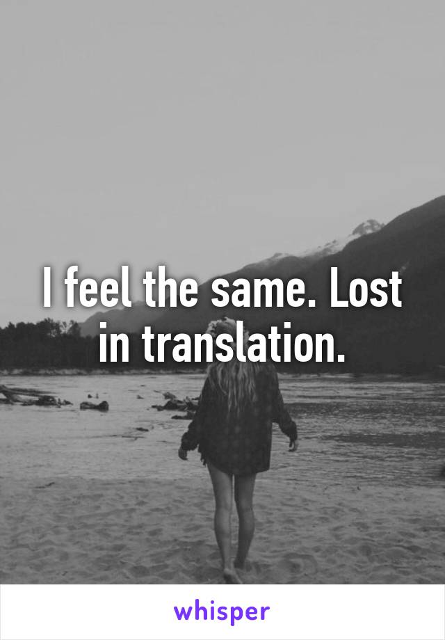 I feel the same. Lost in translation.