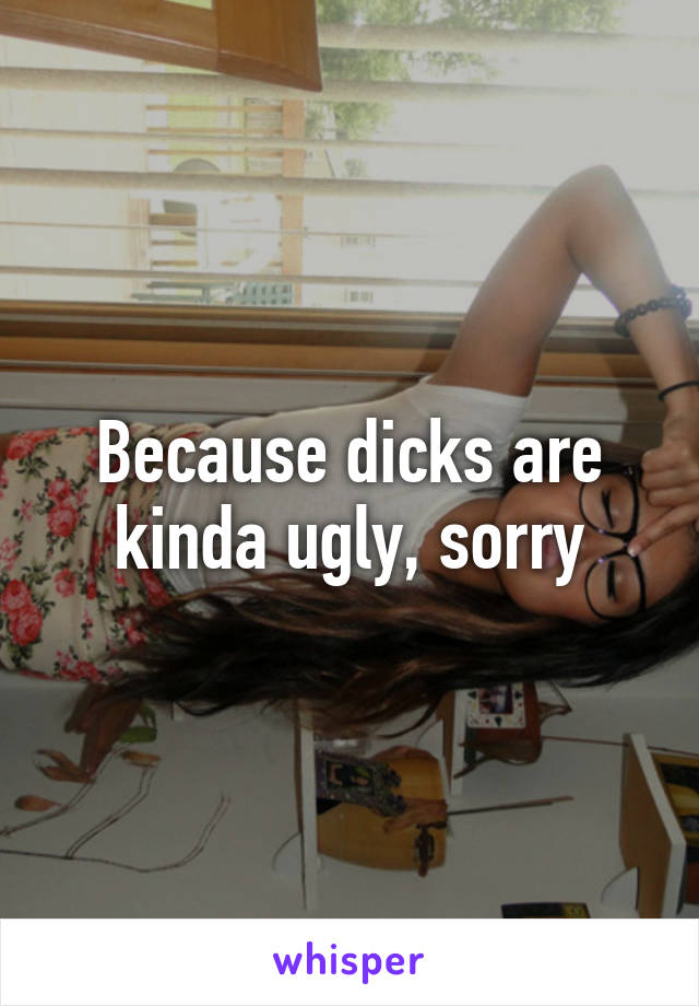 Because dicks are kinda ugly, sorry