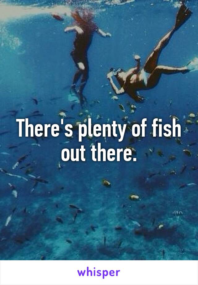 There's plenty of fish out there.