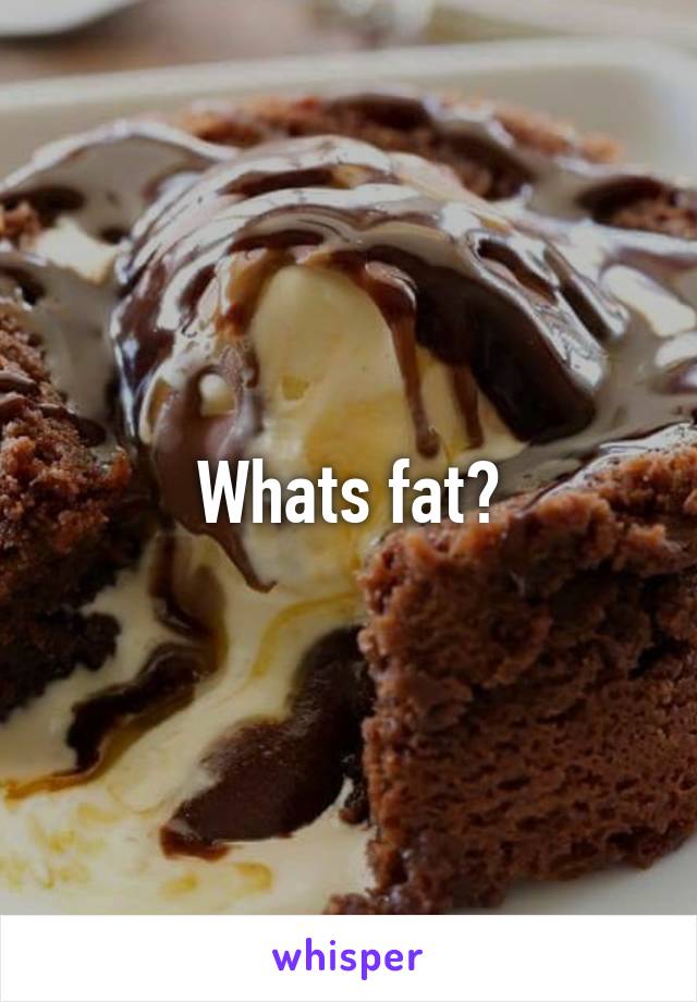 Whats fat?