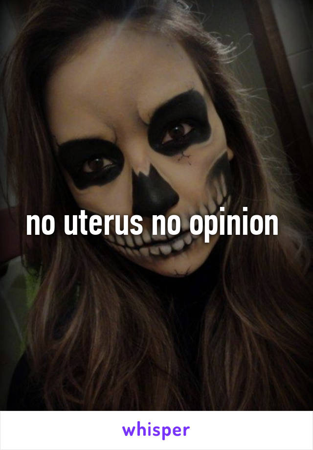 no uterus no opinion 