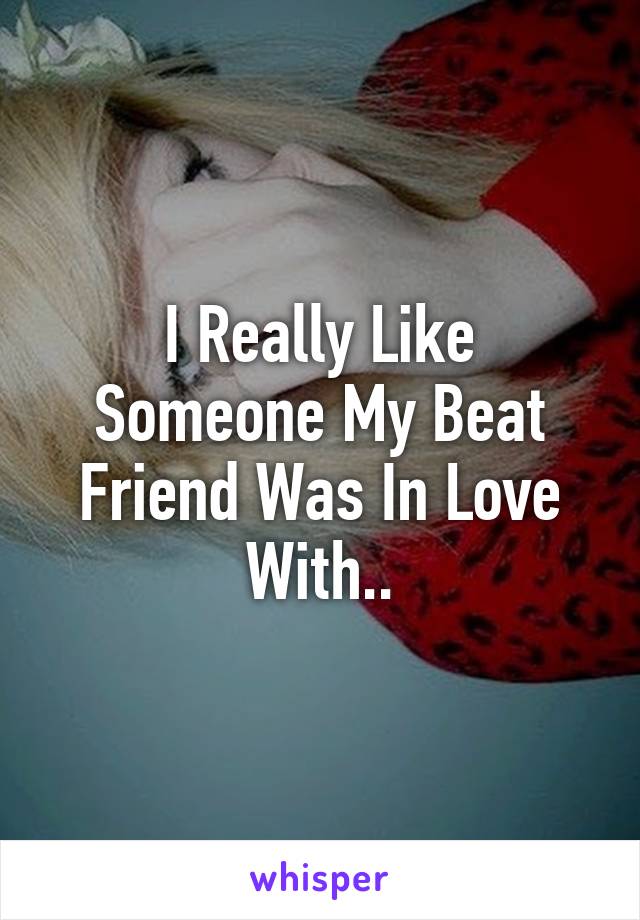 I Really Like Someone My Beat Friend Was In Love With..