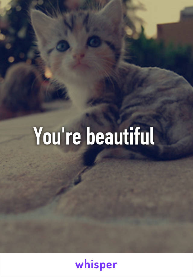 You're beautiful 