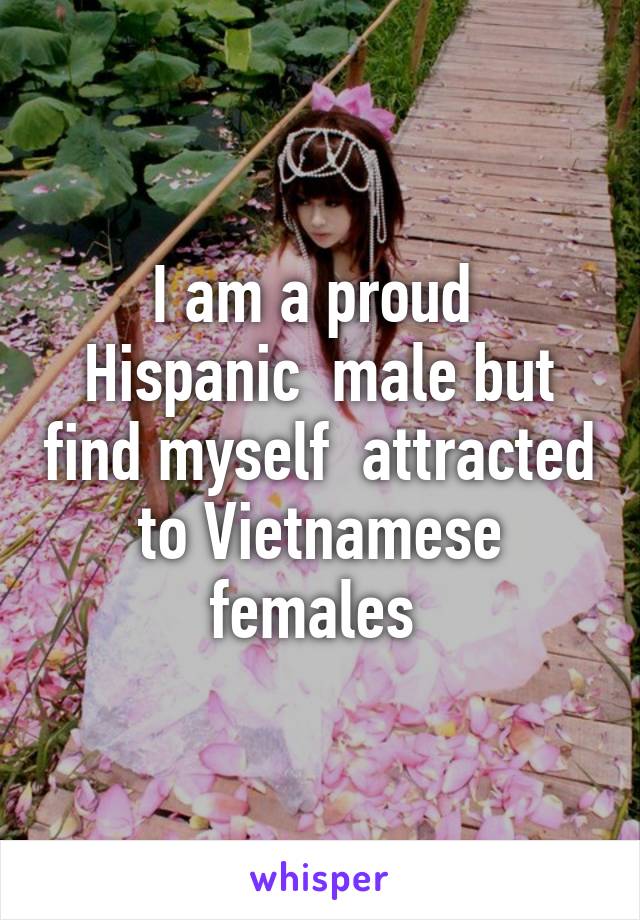 I am a proud  Hispanic  male but find myself  attracted  to Vietnamese  females 