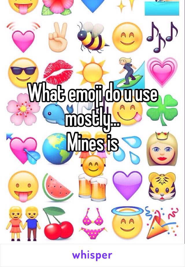 What emoji do u use mostly...
Mines is 
😊