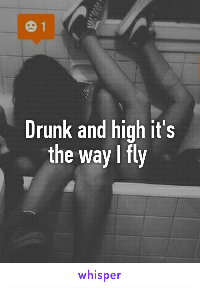 Drunk and high it's the way I fly 