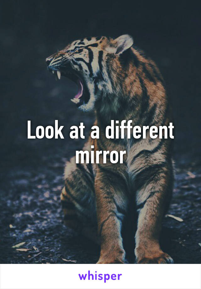 Look at a different mirror