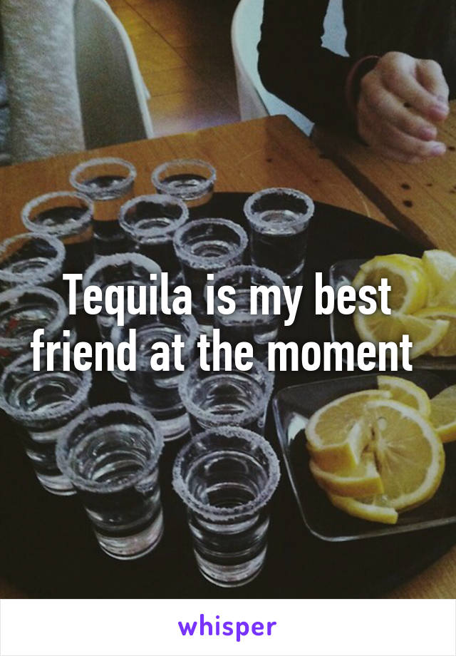 Tequila is my best friend at the moment 