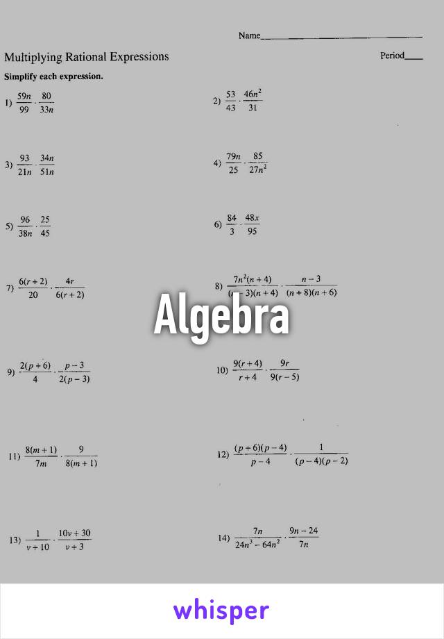 Algebra