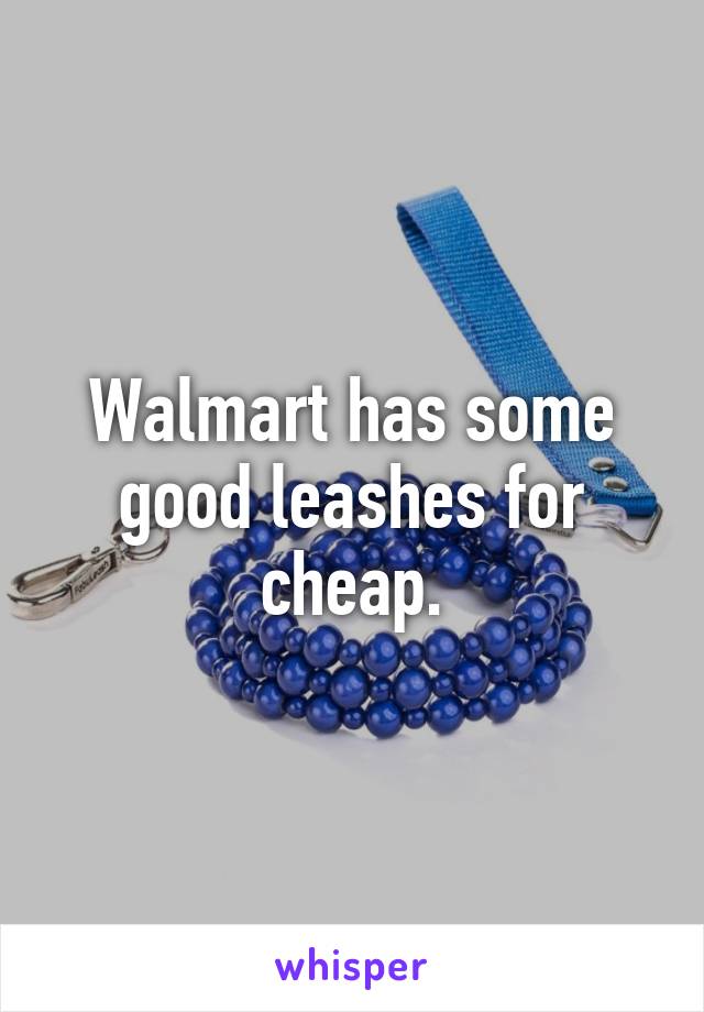 Walmart has some good leashes for cheap.