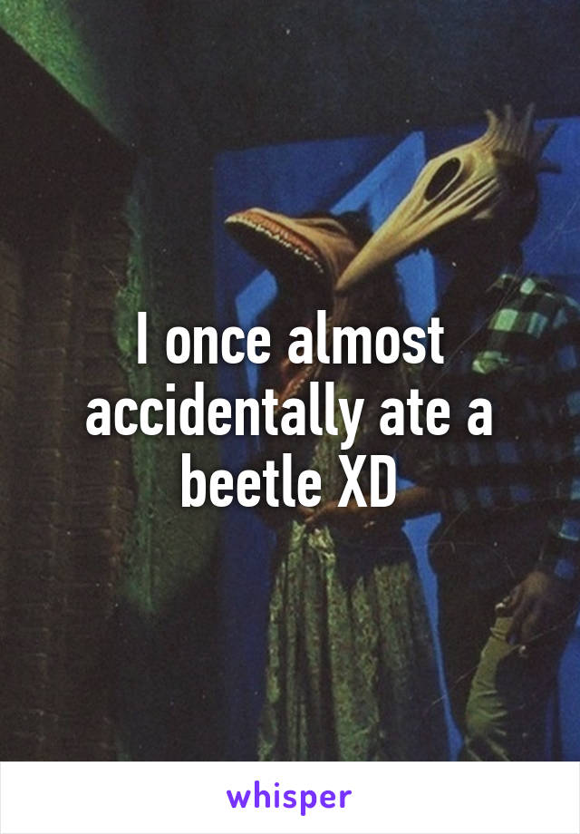 I once almost accidentally ate a beetle XD