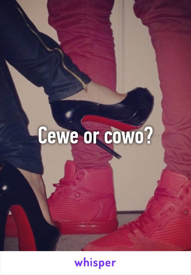 Cewe or cowo?