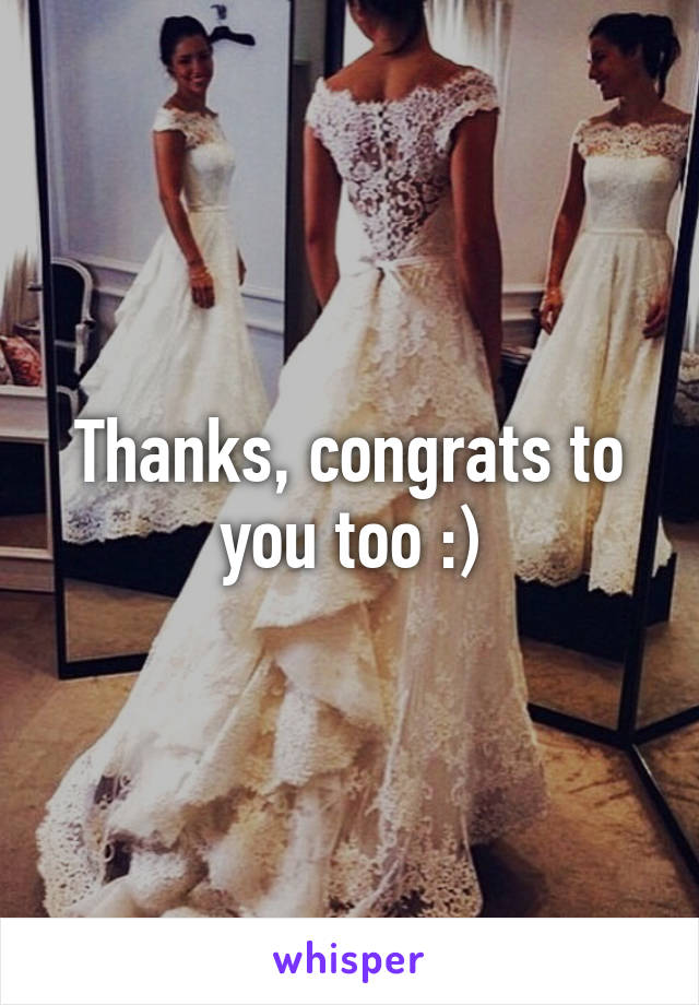 Thanks, congrats to you too :)