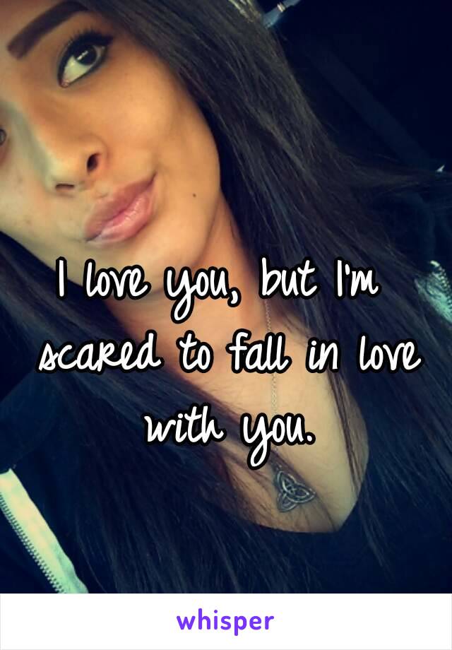 I love you, but I'm scared to fall in love with you.