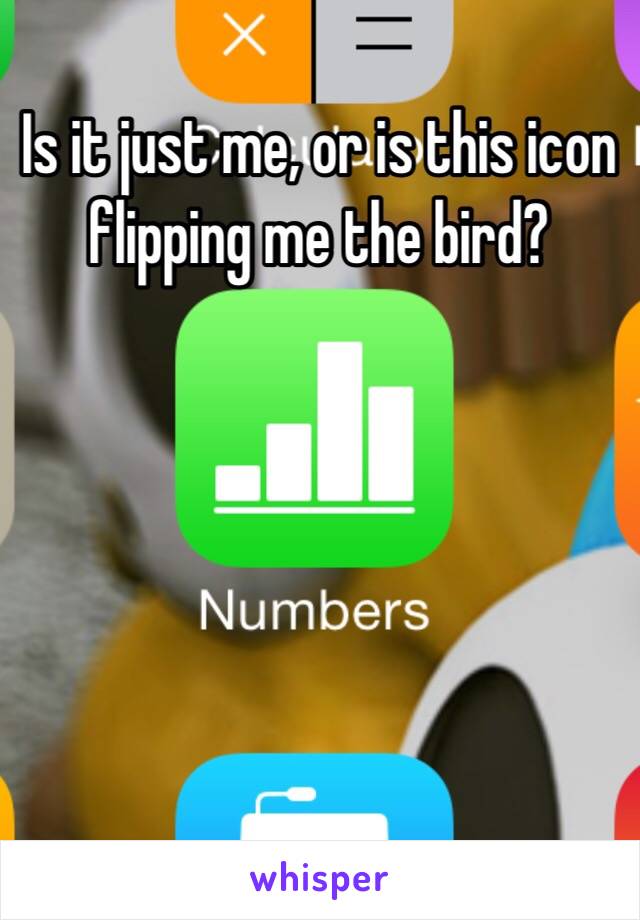 Is it just me, or is this icon flipping me the bird? 