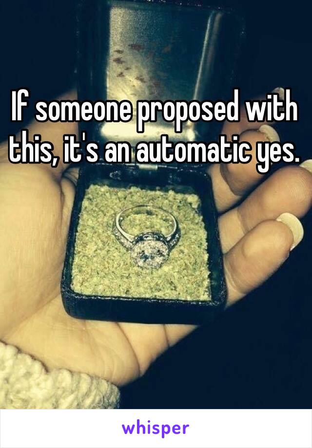 If someone proposed with this, it's an automatic yes.