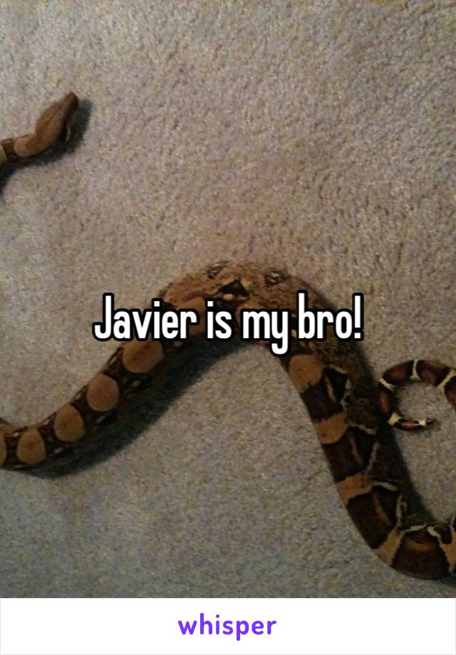 Javier is my bro! 