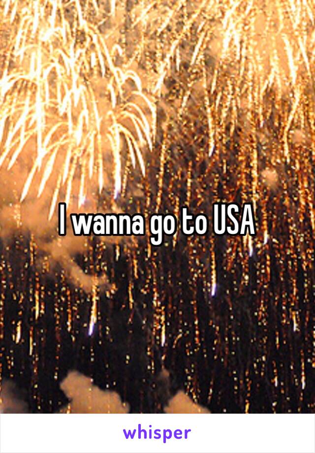 I wanna go to USA 