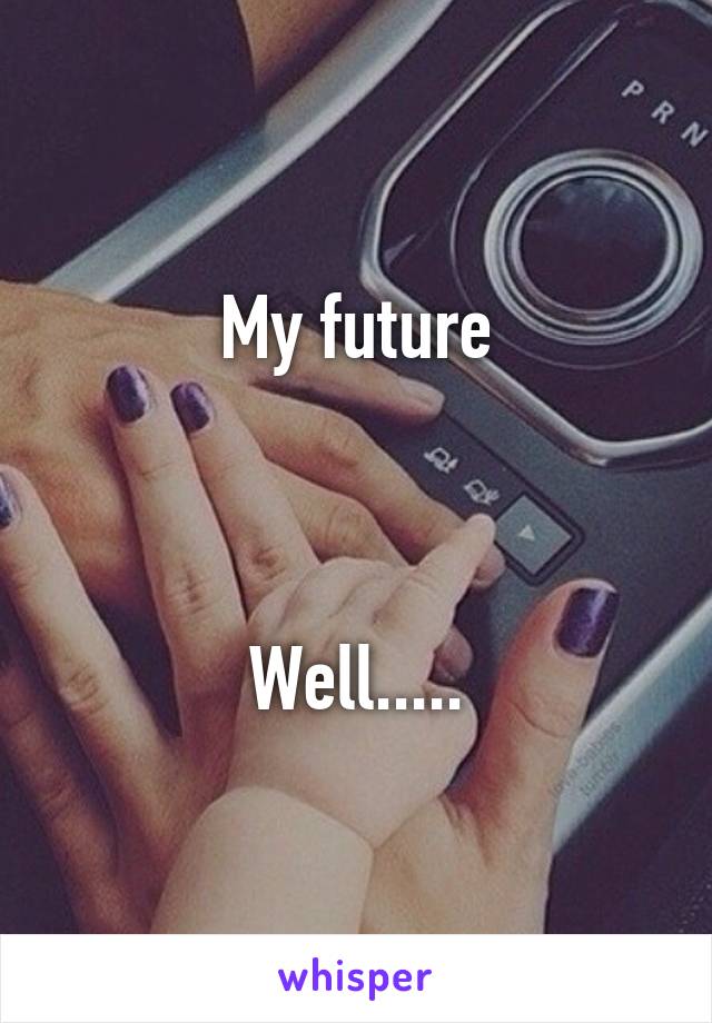 My future



Well.....