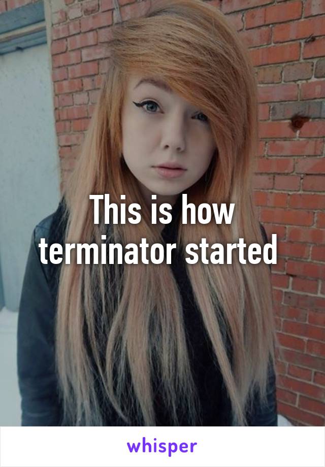 This is how terminator started 