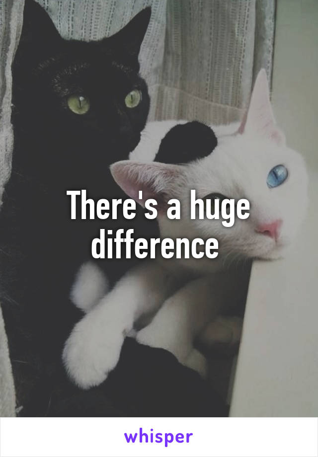 There's a huge difference 