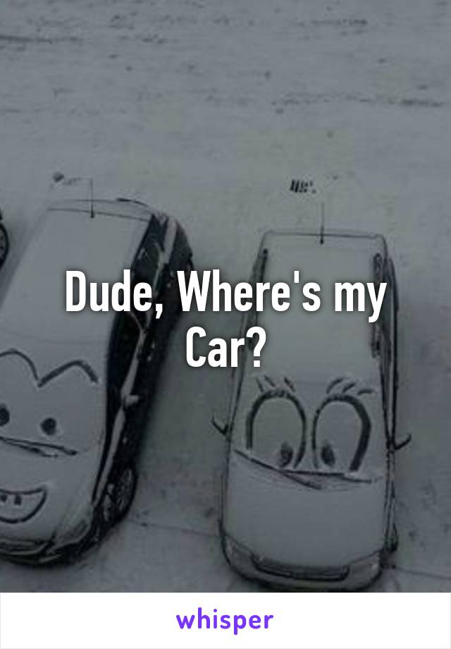 Dude, Where's my Car?