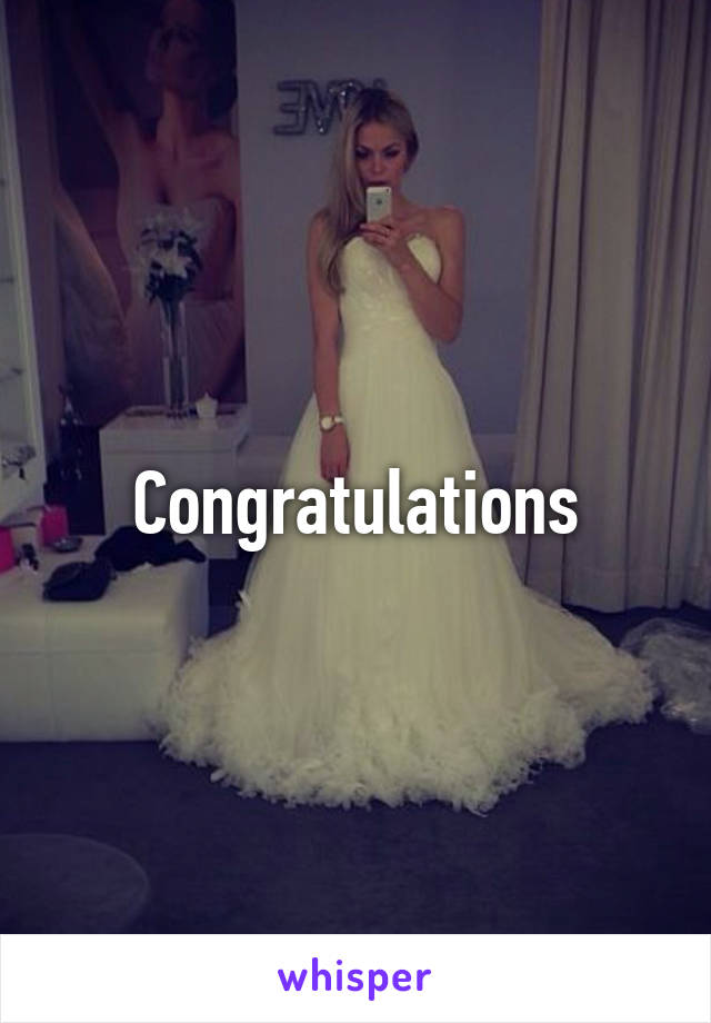 Congratulations