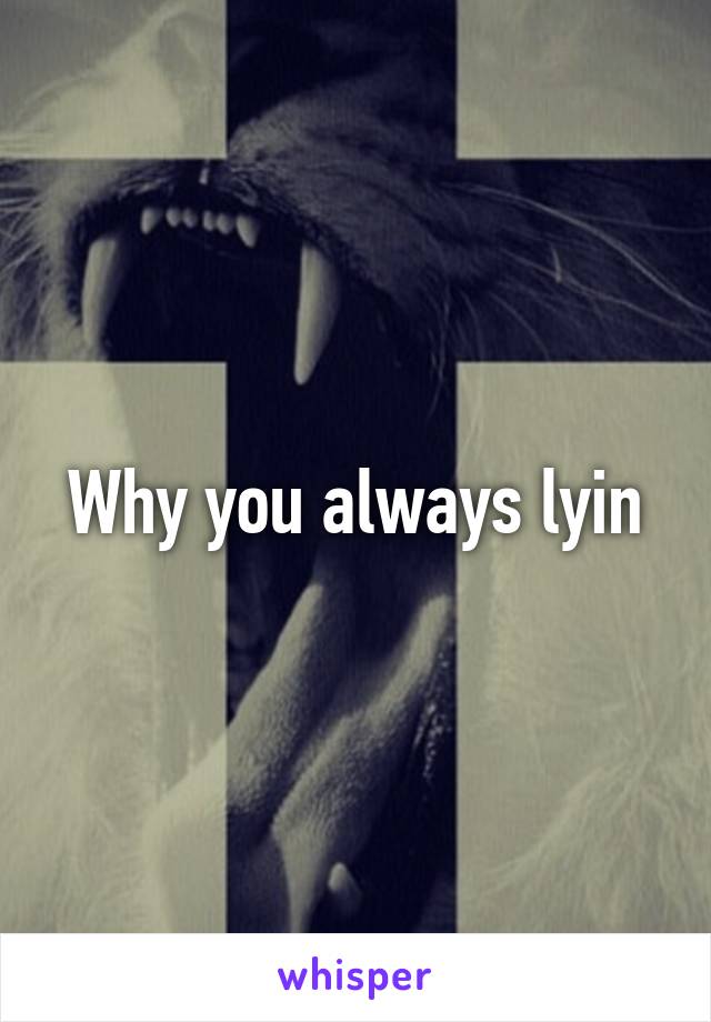 Why you always lyin