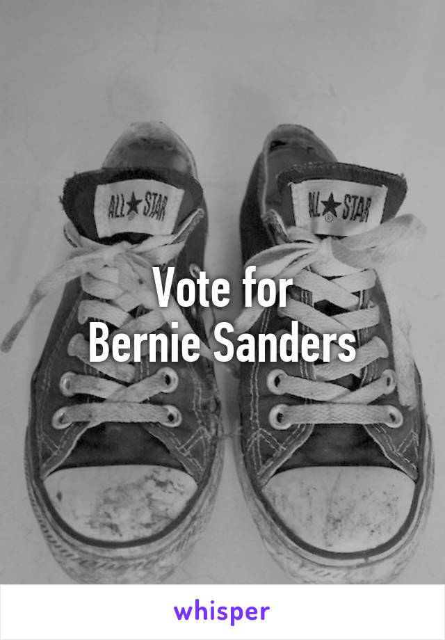 Vote for
Bernie Sanders