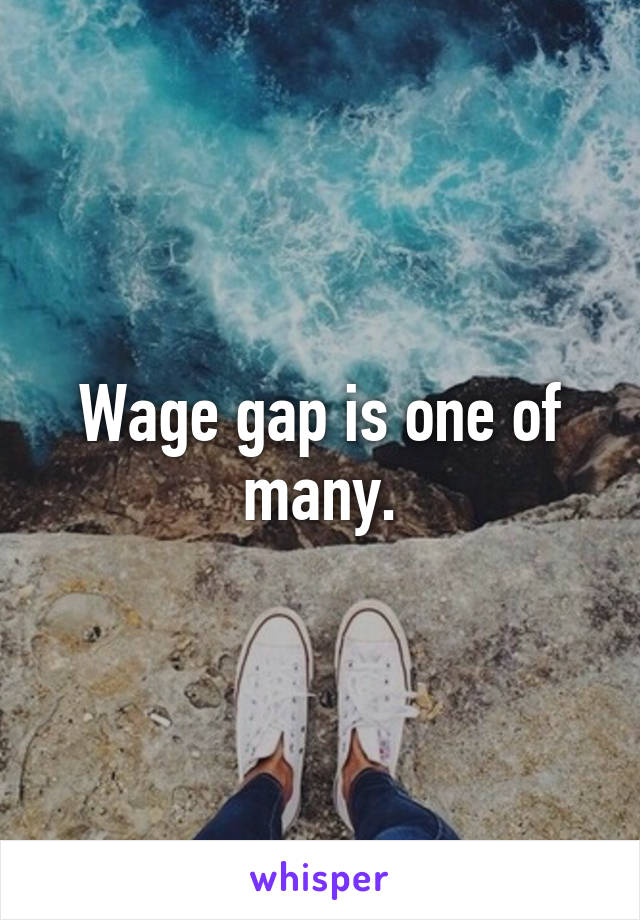 Wage gap is one of many.