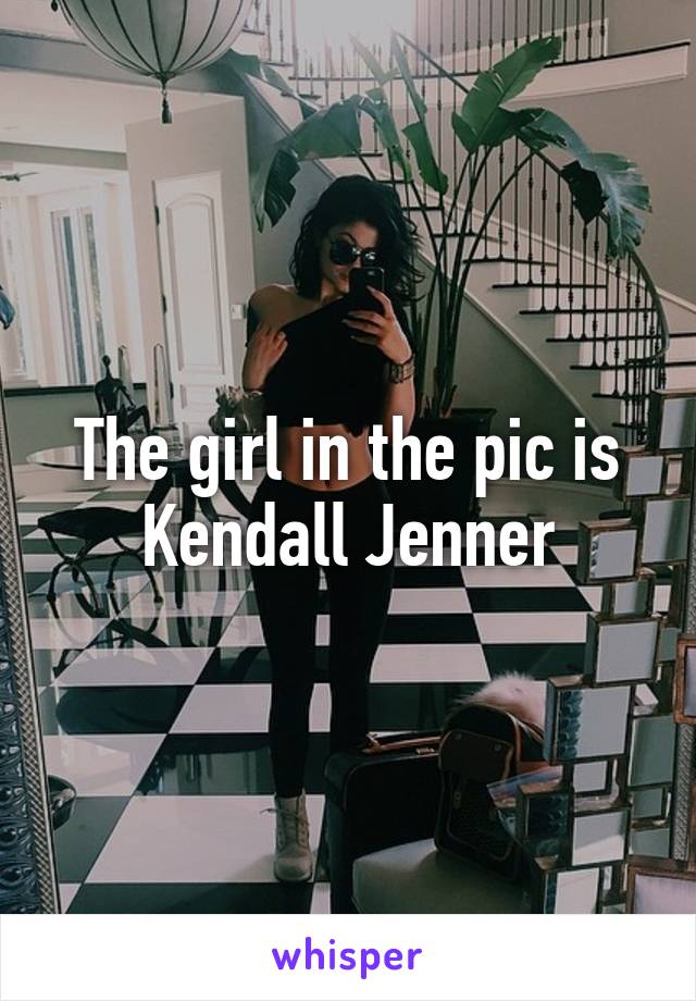 The girl in the pic is Kendall Jenner