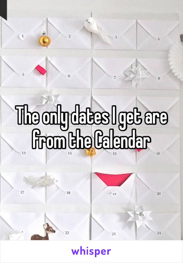 The only dates I get are from the Calendar 