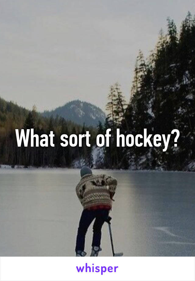 What sort of hockey?