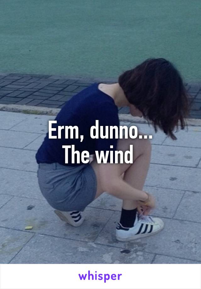 Erm, dunno...
The wind 