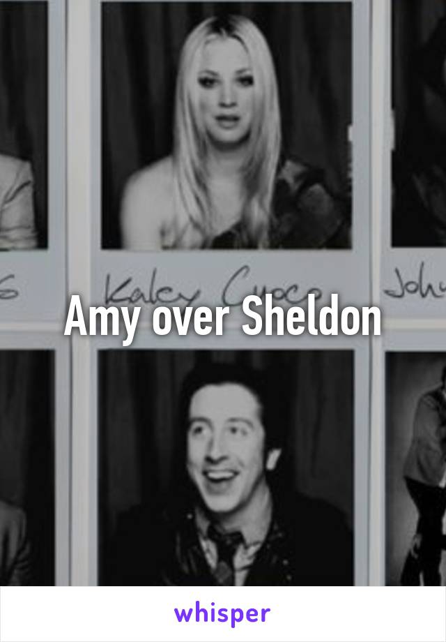 Amy over Sheldon