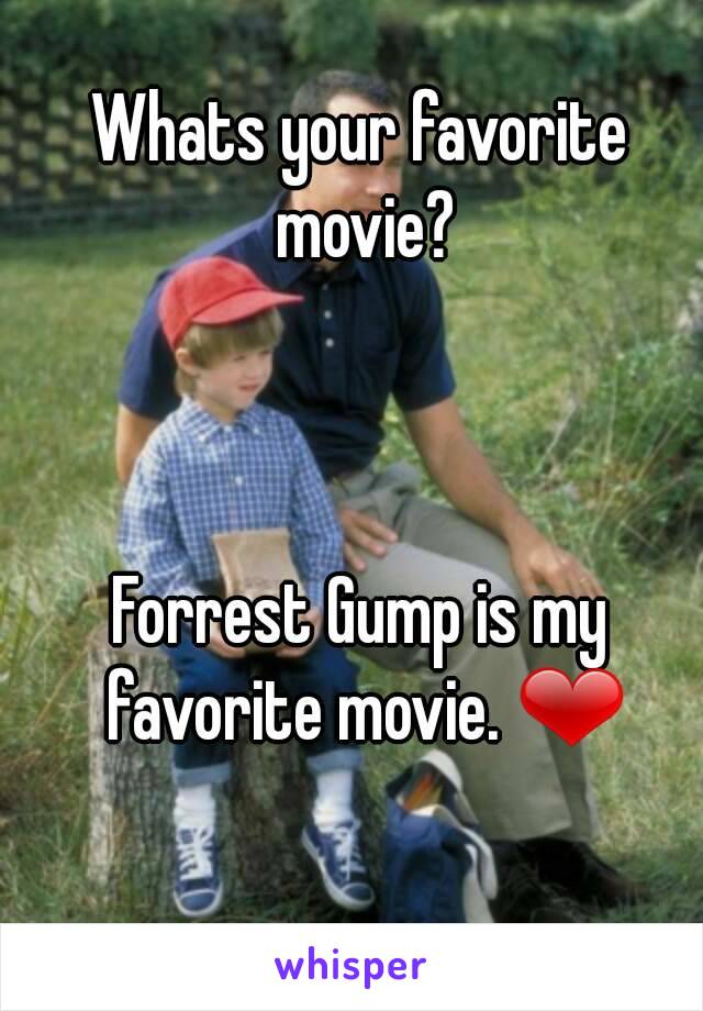 Whats your favorite movie?



Forrest Gump is my favorite movie. ❤