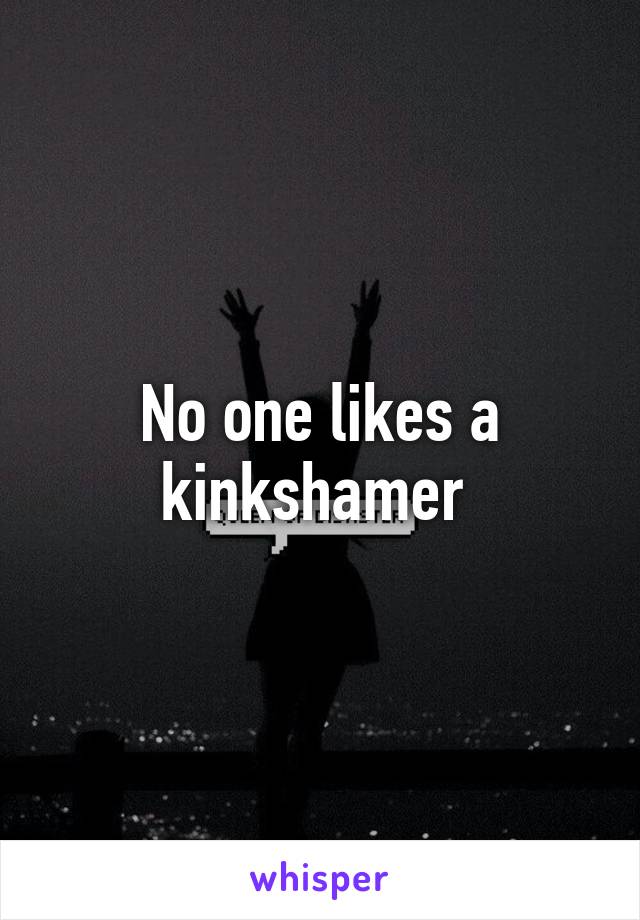 No one likes a kinkshamer 