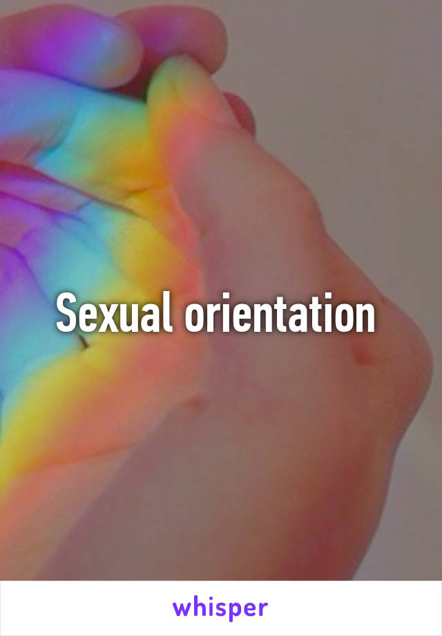 Sexual orientation 