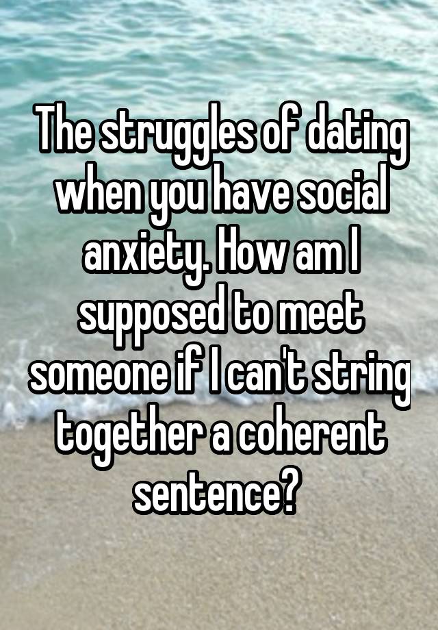 Reddit Dating Social Anxiety