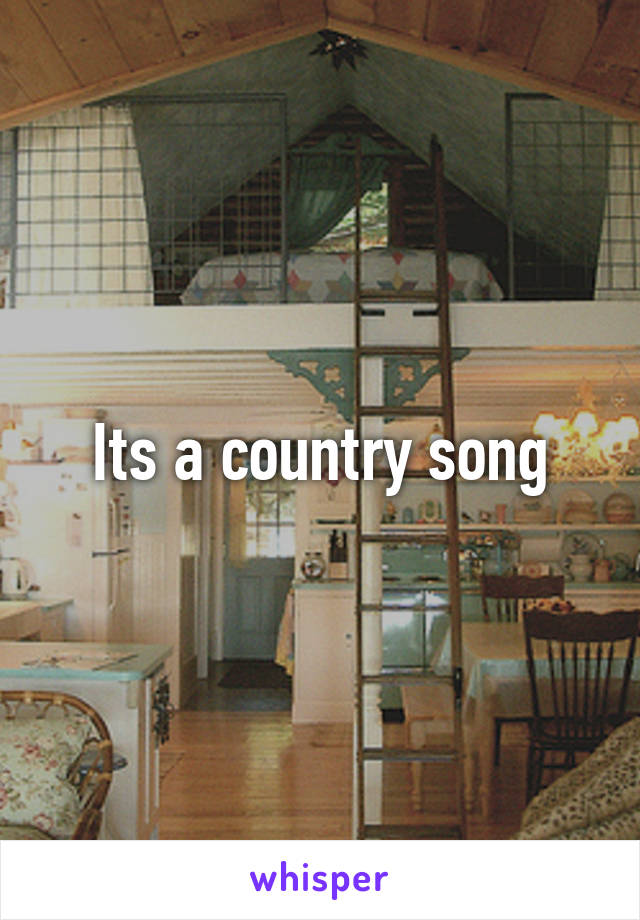 Its a country song