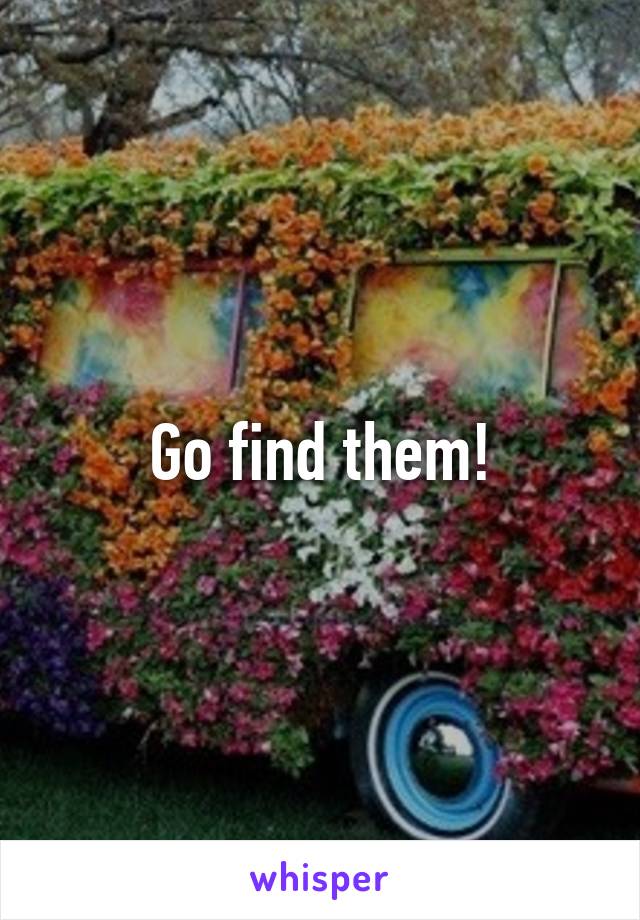 Go find them!