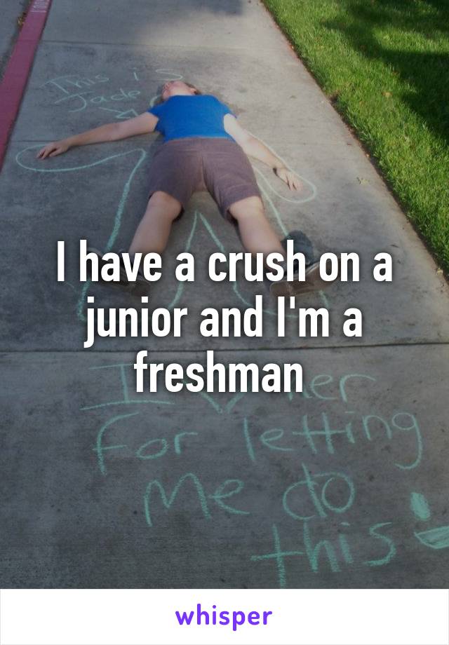 I have a crush on a junior and I'm a freshman 