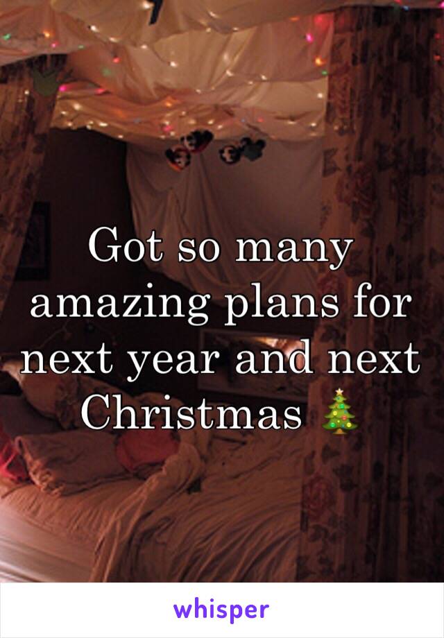 Got so many amazing plans for next year and next Christmas 🎄