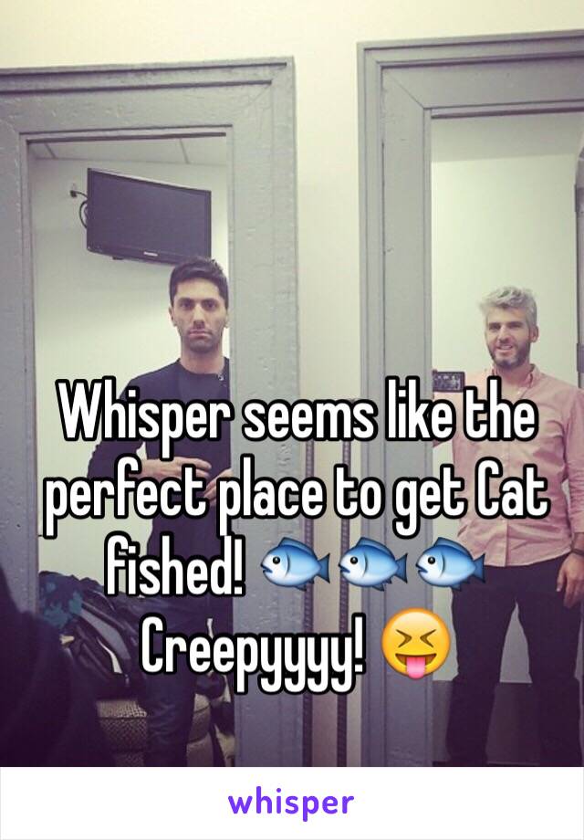 Whisper seems like the perfect place to get Cat fished! 🐟🐟🐟
Creepyyyy! 😝