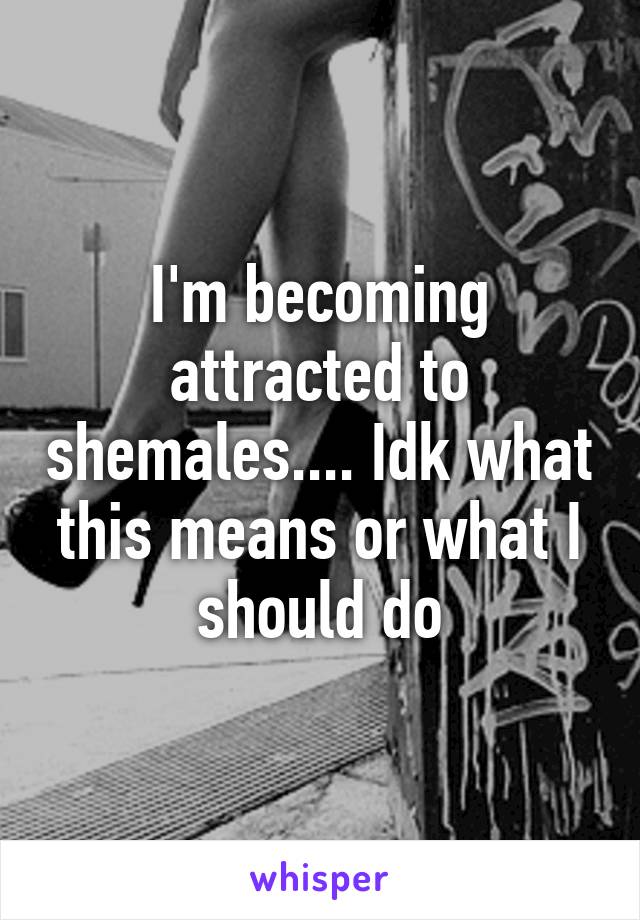 I'm becoming attracted to shemales.... Idk what this means or what I should do