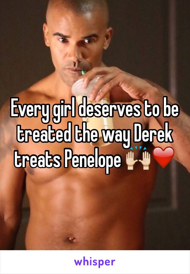 Every girl deserves to be treated the way Derek treats Penelope 🙌❤️